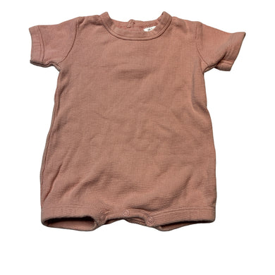 Girls Baby Berry, pink waffle cotton romper, GUC, size 000,  