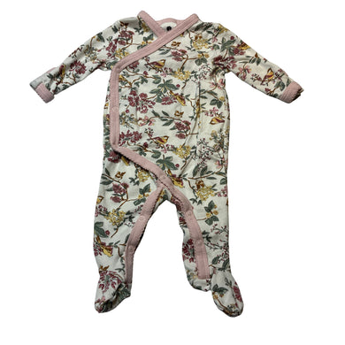 Girls Dymples, floral cotton coverall / romper, EUC, size 000,  