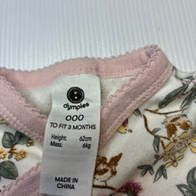 Load image into Gallery viewer, Girls Dymples, floral cotton coverall / romper, EUC, size 000,  