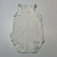 Load image into Gallery viewer, Unisex Bonds, white stretchy singletsuit romper, EUC, size 000,  