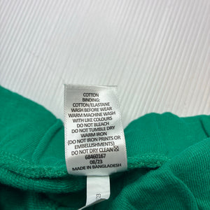 Unisex Target, green cotton shorts, elasticated, EUC, size 1,  