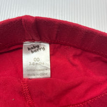Load image into Gallery viewer, Girls Baby Berry, red stretchy leggings / bottoms, GUC, size 00,  