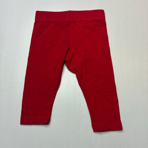 Girls Baby Berry, red stretchy leggings / bottoms, GUC, size 00,  