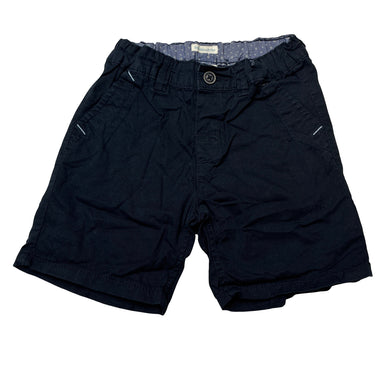 Boys H&M, navy cotton shorts, adjustable, EUC, size 1-2,  