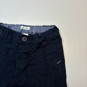 Boys H&M, navy cotton shorts, adjustable, EUC, size 1-2,  