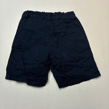 Load image into Gallery viewer, Boys H&amp;M, navy cotton shorts, adjustable, EUC, size 1-2,  