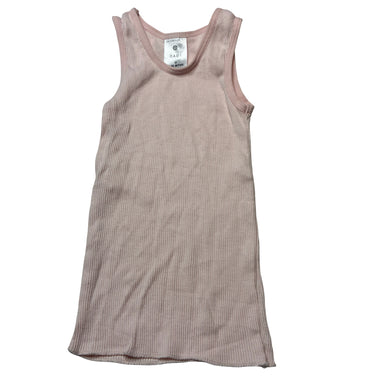 Girls Target, pink ribbed cotton singlet top, EUC, size 0,  