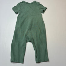 Load image into Gallery viewer, Girls PatPat, green ribbed lightweight romper, GUC, size 00,  