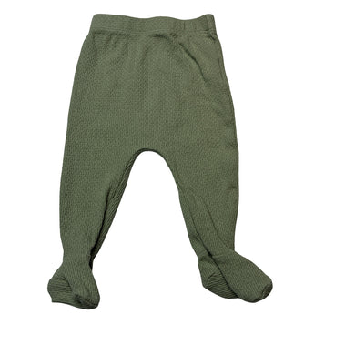 Unisex Cotton On, organic cotton blend footed leggings / bottoms, GUC, size 00,  
