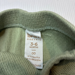 Unisex Cotton On, organic cotton blend footed leggings / bottoms, GUC, size 00,  