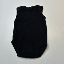 Load image into Gallery viewer, Unisex Baby Berry, black cotton singletsuit romper, GUC, size 0,  