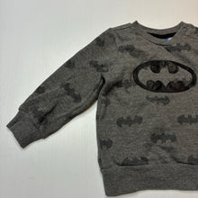 Load image into Gallery viewer, Boys DC Comics, Batman fleece lined sweater / jumper, GUC, size 1,  