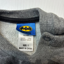Load image into Gallery viewer, Boys DC Comics, Batman fleece lined sweater / jumper, GUC, size 1,  