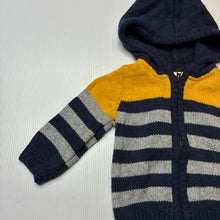 Load image into Gallery viewer, Boys Jack &amp; Milly, knitted cotton / wool zip hoodie sweater, GUC, size 00,  