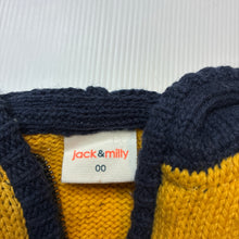 Load image into Gallery viewer, Boys Jack &amp; Milly, knitted cotton / wool zip hoodie sweater, GUC, size 00,  