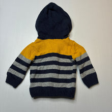 Load image into Gallery viewer, Boys Jack &amp; Milly, knitted cotton / wool zip hoodie sweater, GUC, size 00,  