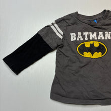 Load image into Gallery viewer, Boys DC Comics, Batman cotton long sleeve tee / top, GUC, size 1,  