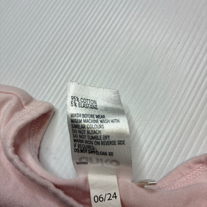 Girls Anko, pink stretchy bodysuit / romper, EUC, size 0,  