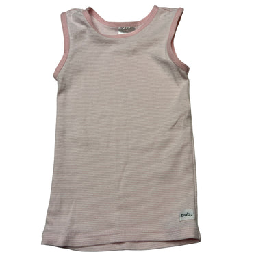 Girls Target, pink & white stripe cotton singlet top, EUC, size 00,  