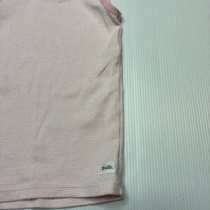 Girls Target, pink & white stripe cotton singlet top, EUC, size 00,  