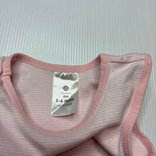 Load image into Gallery viewer, Girls Target, pink &amp; white stripe cotton singlet top, EUC, size 00,  
