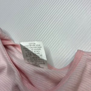 Girls Target, pink & white stripe cotton singlet top, EUC, size 00,  