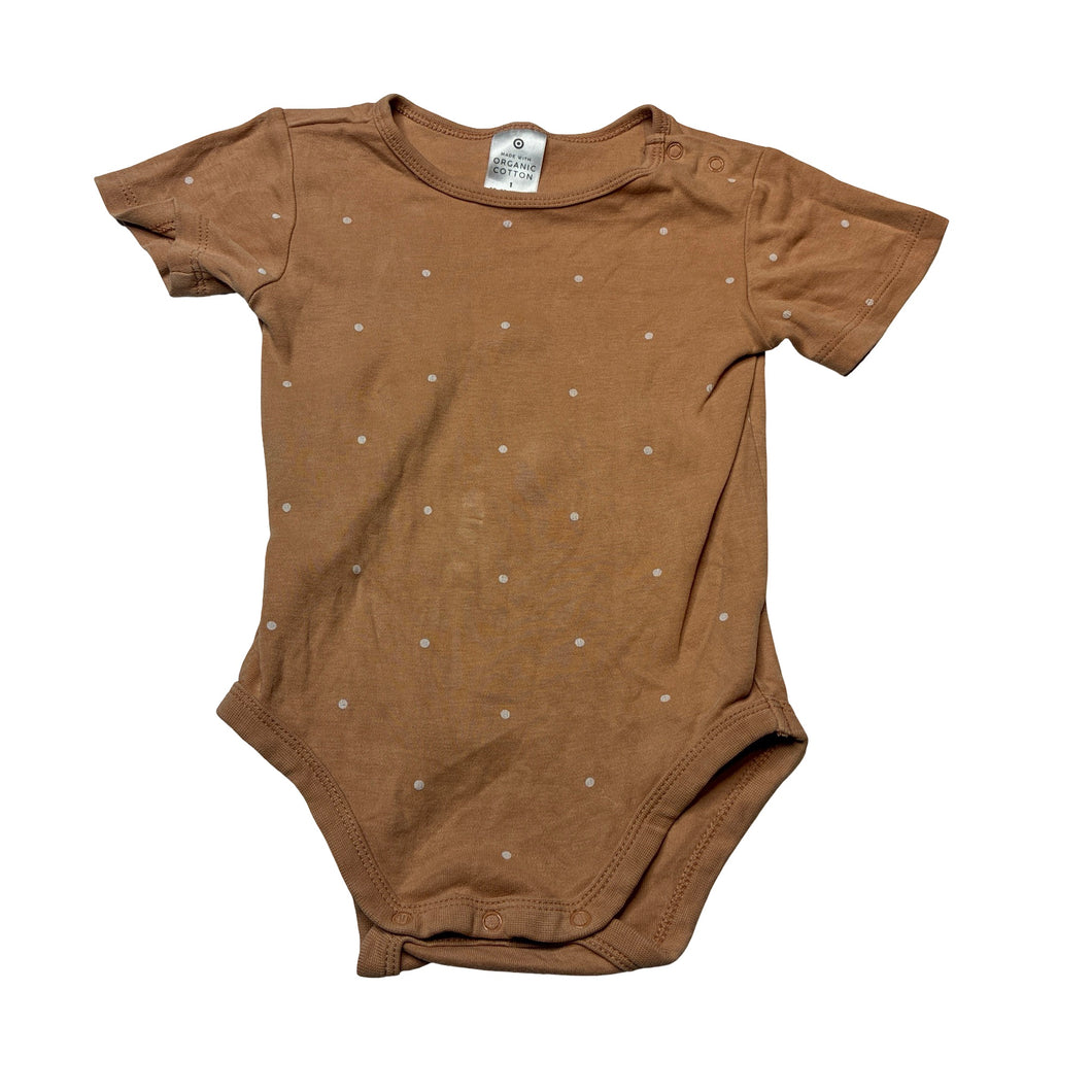 Girls Target, organic cotton bodysuit / romper, GUC, size 1,  