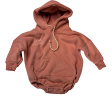 Load image into Gallery viewer, Girls SUNNY &amp; BEAU, fleece lined hoodie sweater romper, GUC, size 00,  