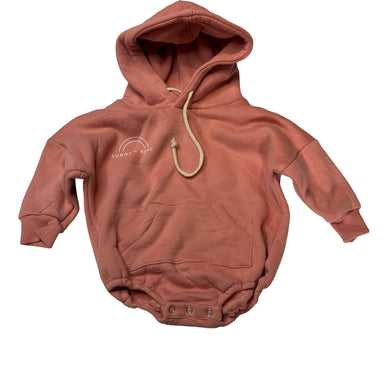 Girls SUNNY & BEAU, fleece lined hoodie sweater romper, GUC, size 00,  