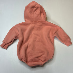 Girls SUNNY & BEAU, fleece lined hoodie sweater romper, GUC, size 00,  