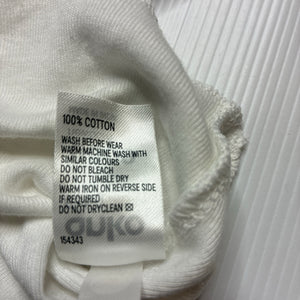 Unisex Anko, white cotton singlet top, EUC, size 0000,  