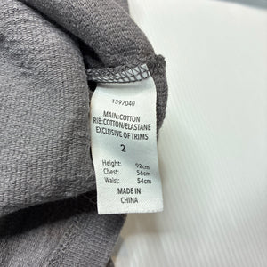 Boys KID, cotton long sleeve henley top, FUC, size 2,  