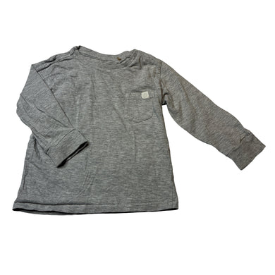 Boys Cotton On, grey marle long sleeve tee / top, FUC, size 2,  