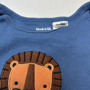 Boys Pekkle, cotton bodysuit / romper, lion, GUC, size 0,  