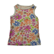 Load image into Gallery viewer, Girls Mango, stretchy ribbed floral singlet / tank top, GUC, size 3,  