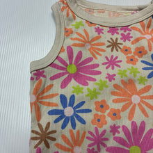 Load image into Gallery viewer, Girls Mango, stretchy ribbed floral singlet / tank top, GUC, size 3,  