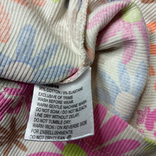 Load image into Gallery viewer, Girls Mango, stretchy ribbed floral singlet / tank top, GUC, size 3,  