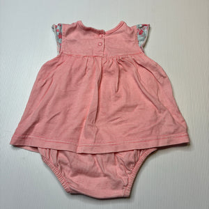 Girls Target, striped cotton romper, GUC, size 00,  