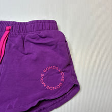 Load image into Gallery viewer, Girls Bonds, purple stretchy shorts, elasticated, EUC, size 2,  