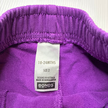 Load image into Gallery viewer, Girls Bonds, purple stretchy shorts, elasticated, EUC, size 2,  