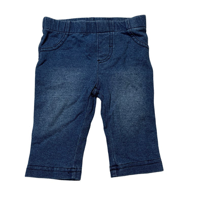Unisex Tiny Little Wonders, lightweight knit denim leggings / bottoms, GUC, size 000,  