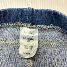 Load image into Gallery viewer, Unisex Tiny Little Wonders, lightweight knit denim leggings / bottoms, GUC, size 000,  