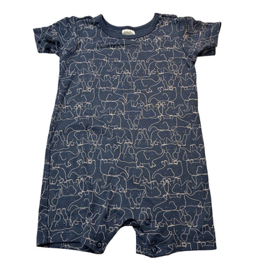 Unisex Anko, soft cotton romper, elephants, EUC, size 1,  