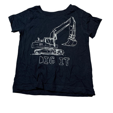 Boys Kids & Co, navy cotton tee / top, digger, GUC, size 1,  