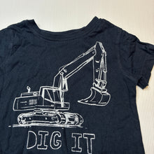 Load image into Gallery viewer, Boys Kids &amp; Co, navy cotton tee / top, digger, GUC, size 1,  
