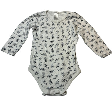 Unisex Target, cotton bodysuit / romper, milk, GUC, size 1,  