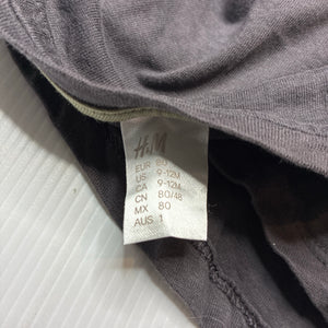 Boys H&M, grey cotton long sleeve tee / top, FUC, size 1,  