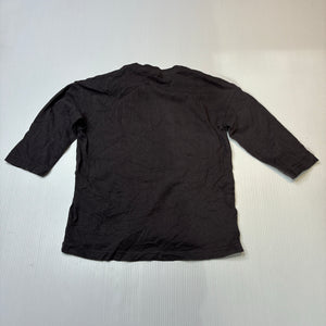 Boys H&M, grey cotton long sleeve tee / top, FUC, size 1,  
