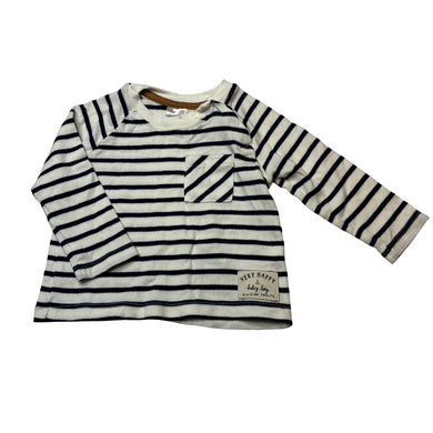 Boys H&M, soft feel organic cotton long sleeve tee / top, EUC, size 00,  