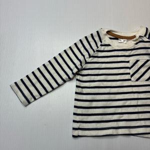 Boys H&M, soft feel organic cotton long sleeve tee / top, EUC, size 00,  
